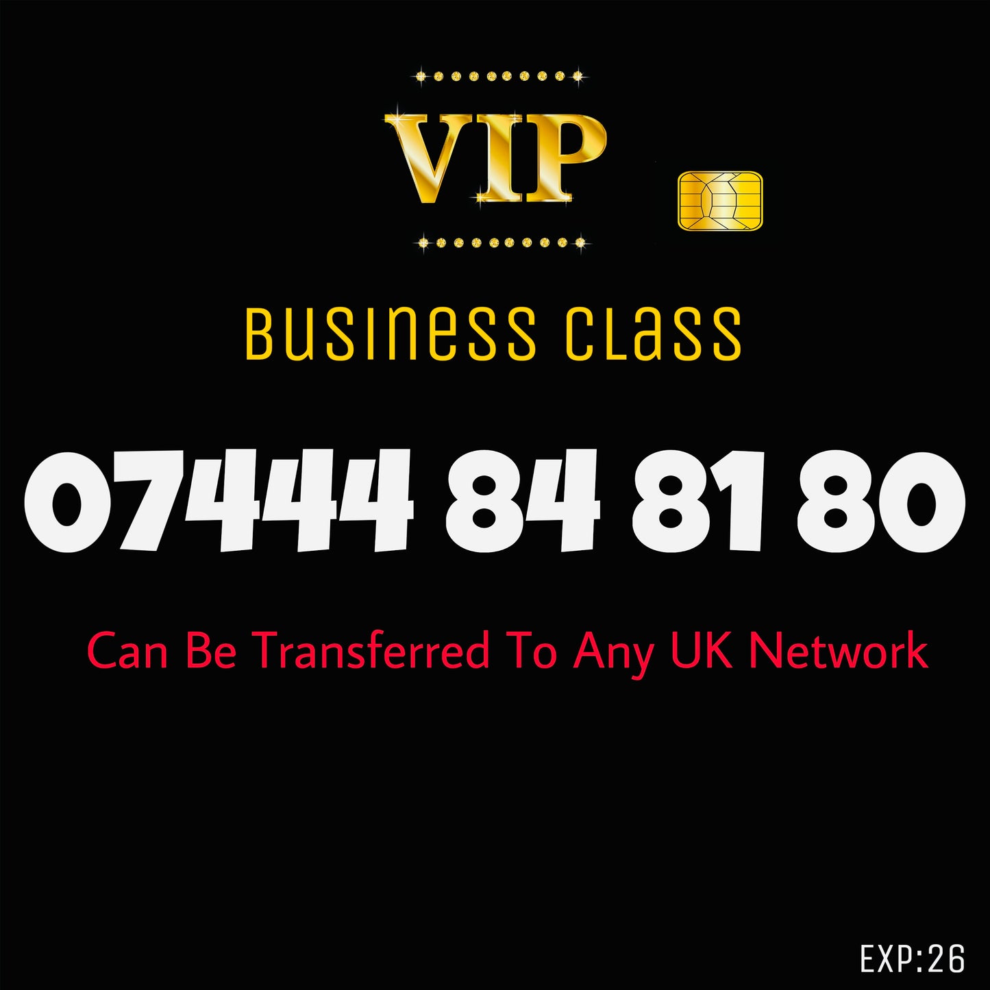 Premium Mobile SIM Card โ Easy-to-Remember Gold Number : 07444 84 81 80 โ Ideal for Business, Branding or VIP Use