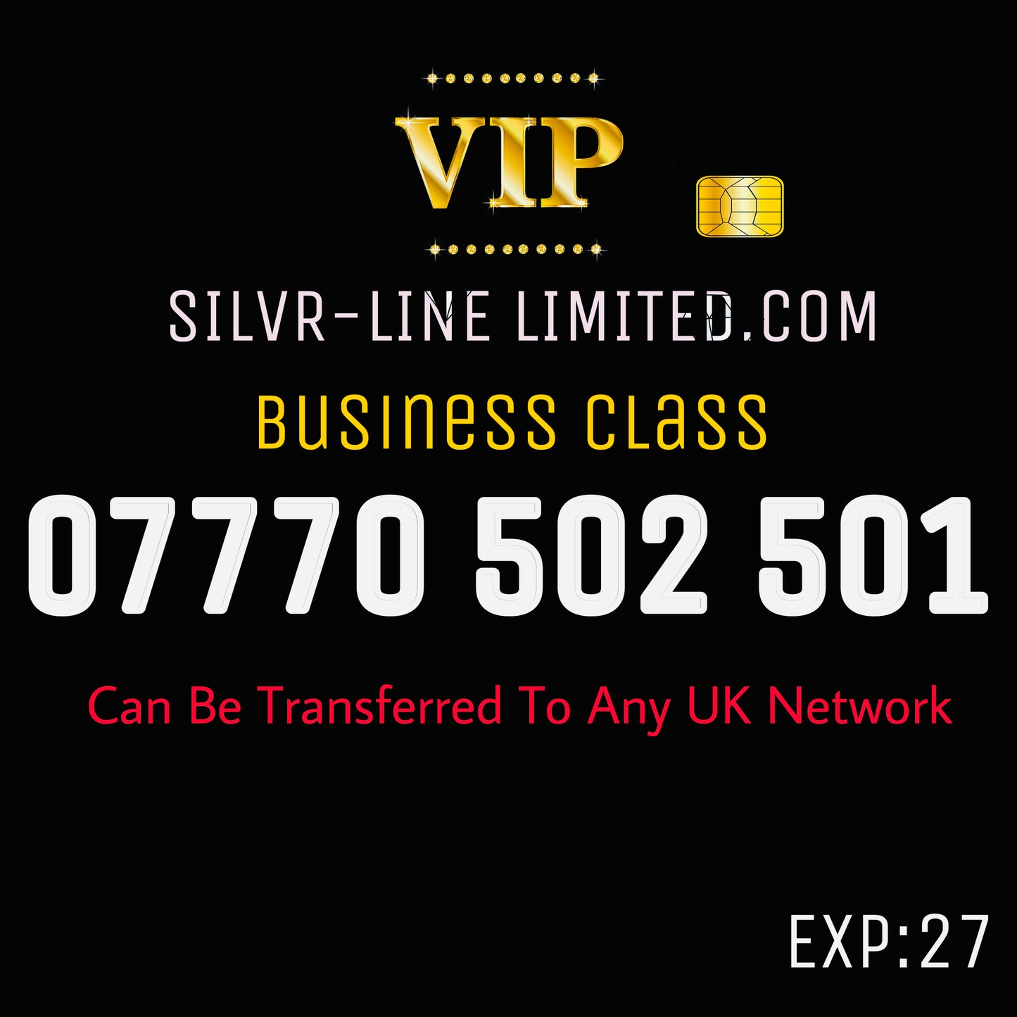 07770 502 501 PREMIUM UK MOBILE NUMBER – EASY-TO-REMEMBER & PERFECT FOR BUSINESS OR PERSONAL USE