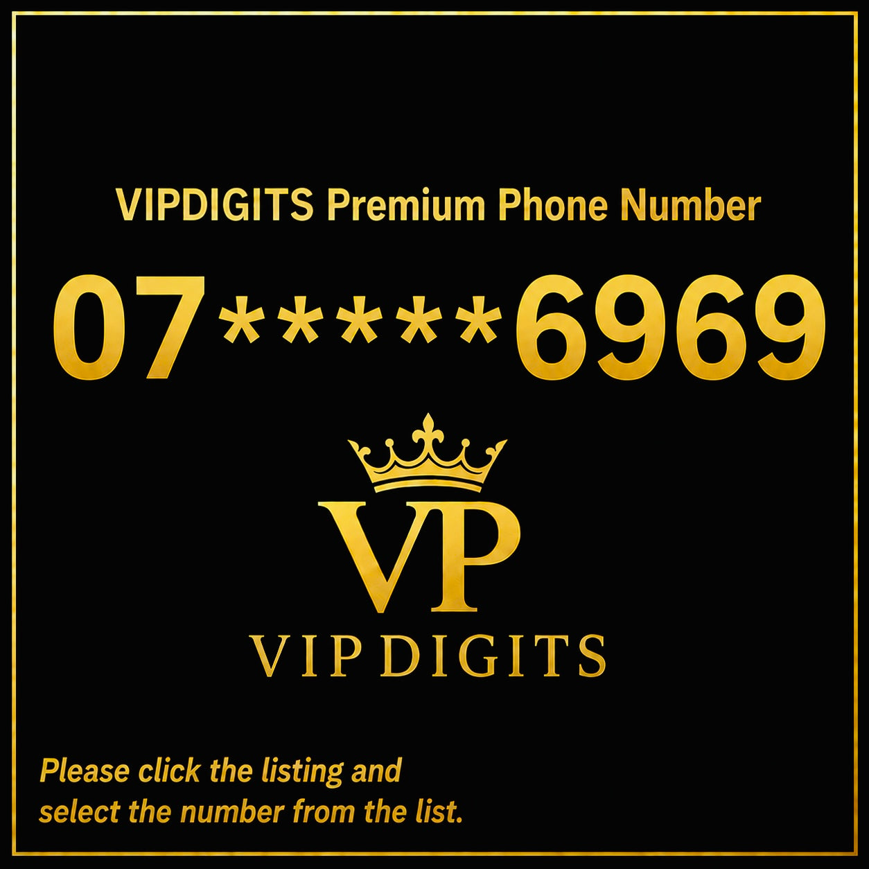 07 6969 Gold Mobile Numbers UK | Premium VIP Phone Numbers