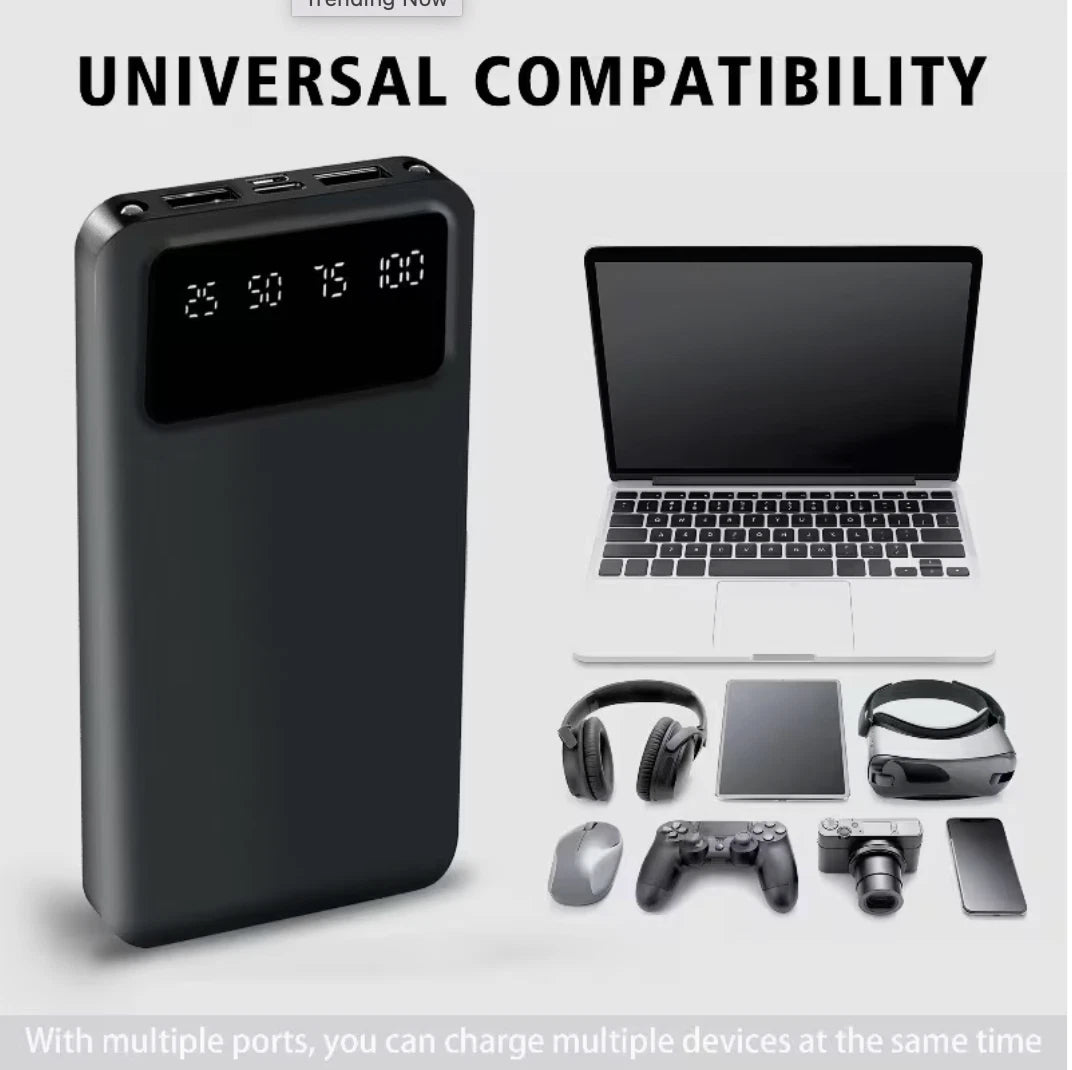 20000mAh Fast Charge Portable Power Bank High Capacity USB Phone Charger UK