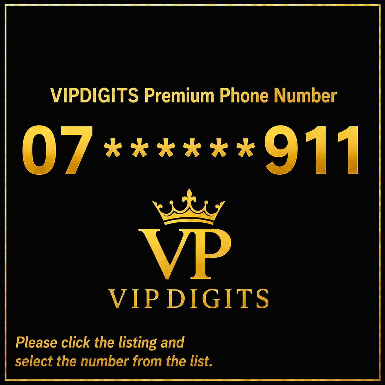 07 911 Gold VIP Mobile Numbers UK – Premium Easy-to-Remember Fancy SIM Cards List