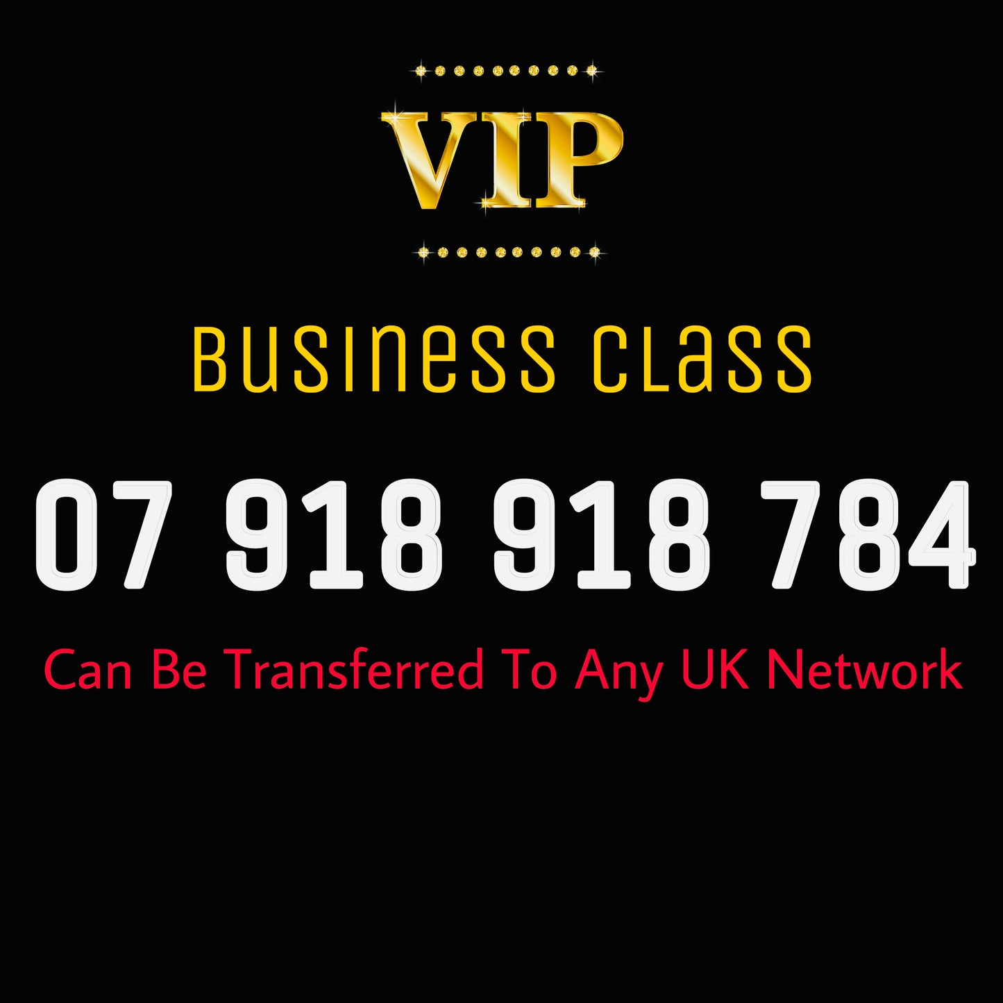 SIM CARD GOLD MOBILE PHONE EASY VIP MEMORABLE NUMBER DIAMOND PLATINUM 07 918 918 784