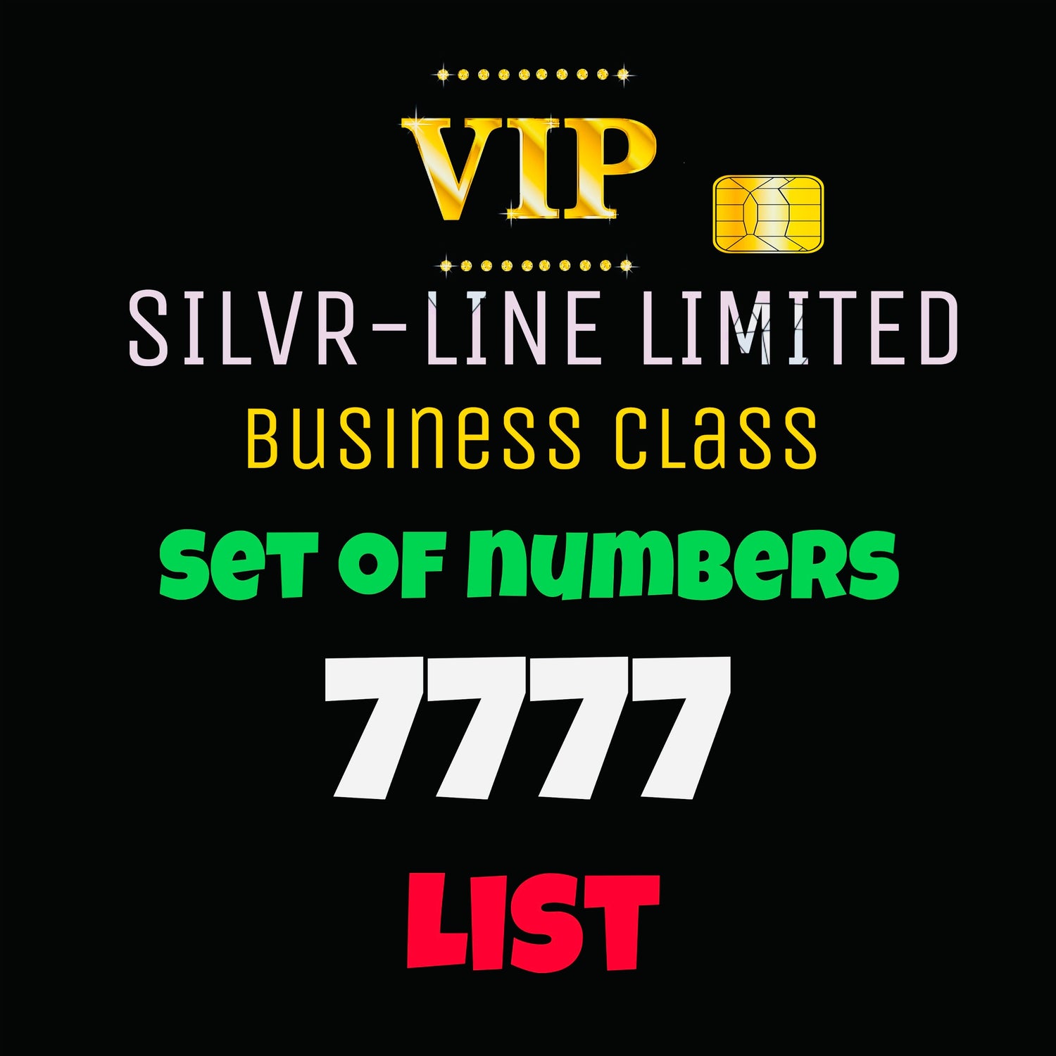 GOLD DIAMOND VIP PREMIUM EASY MEMORABLE MOBILE PHONE NUMBER SIM CARD LIST OF 07777 COLLECTION