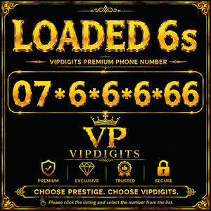 07 66666 Loaded 6s Gold VIP Mobile Number UK – Rare Luxury Easy-to-Remember Premium SIM Card