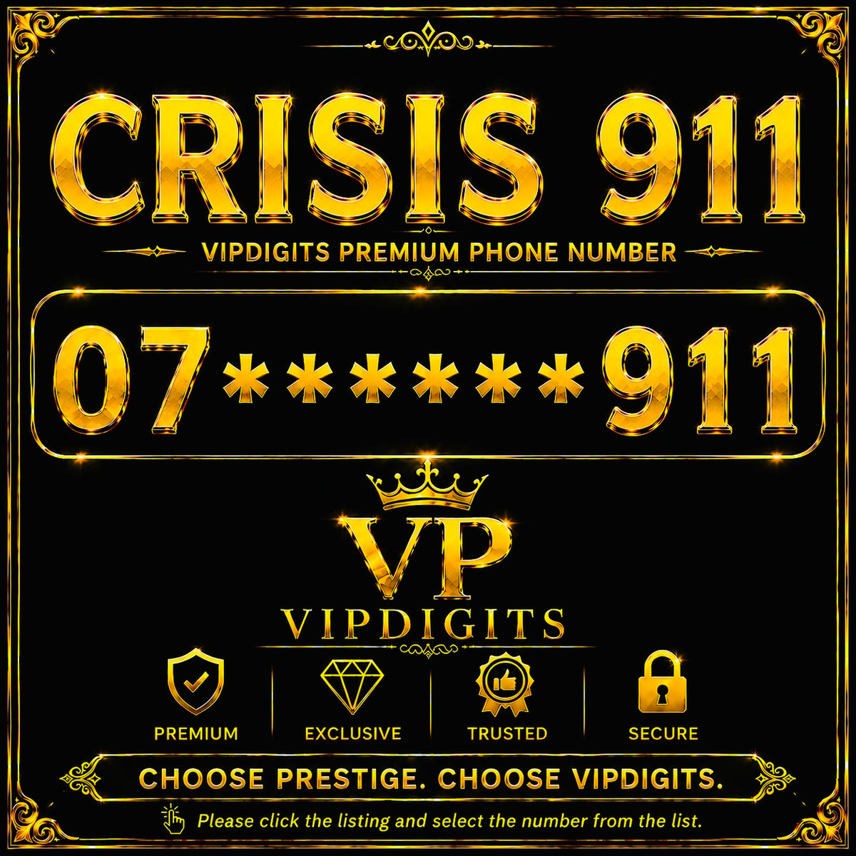 07 911 Gold VIP Mobile Numbers UK – Premium Easy-to-Remember Fancy SIM Cards List