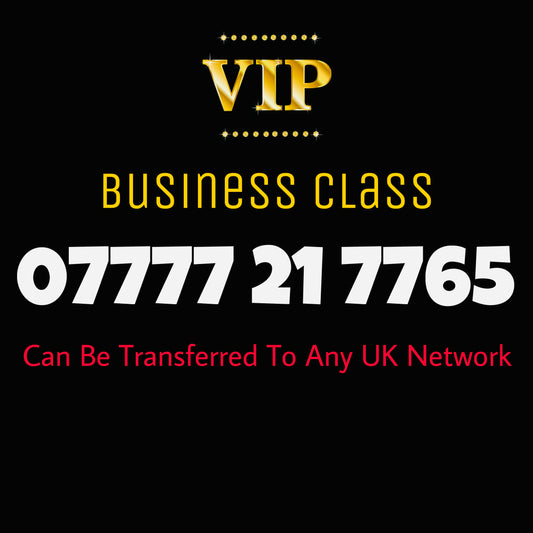 GOLD SIM BUSINESS VIP EASY MEMORABLE MOBILE PHONE NUMBER DIAMOND PLATINUM  07777 21 7765