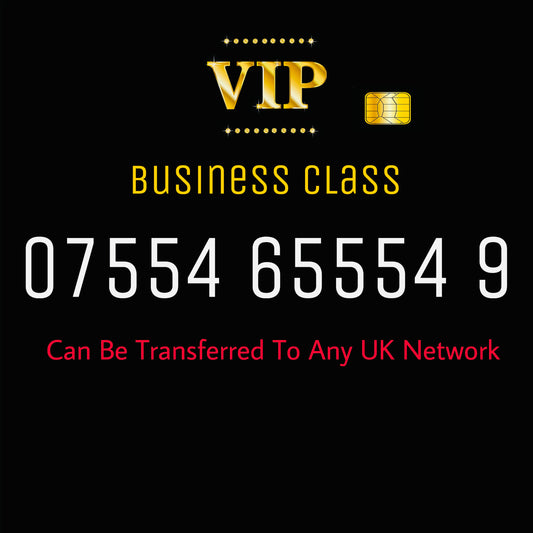 VIP GOLD MOBILE PHONE SIM CARD EASY VIP MEMORABLE NUMBER DIAMOND PLATINUM 07554 65554 9