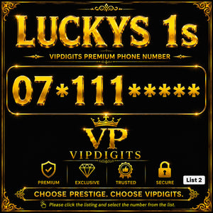 07 111 Gold Diamond VIP Mobile Number UK – Lucky 1s Rare Premium Easy-to-Remember SIM