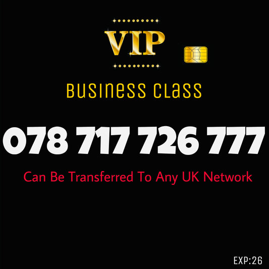 VIP UK Mobile Number 078 717 726 777 Golden, Premium, Easy-to-Remember 🔥