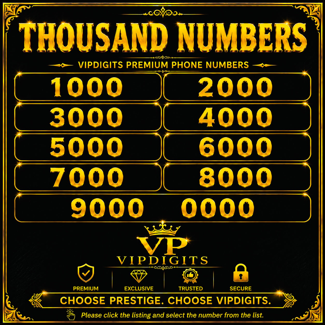 Thousands Gold VIP Mobile Numbers UK – Rare Luxury Easy-to-Remember Premium SIM Cards