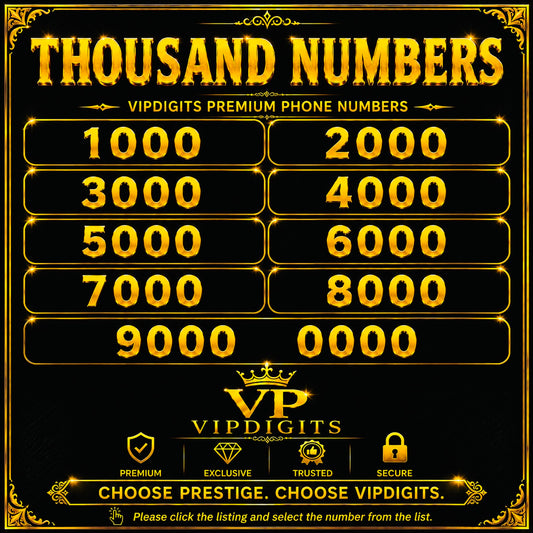 Thousands Gold VIP Mobile Numbers UK – Rare Luxury Easy-to-Remember Premium SIM Cards