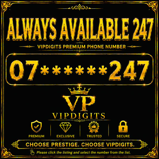07 247 Gold Mobile Numbers UK | Premium VIP Phone Numbers