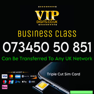 073450 50 851 Gold Diamond VIP Premium Mobile Number – Rare 50 50 Pattern Easy-to-Remember SIM