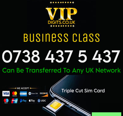 0738 437 5 437 Gold Premium UK VIP Mobile Number – Easy To Remember Fancy Number