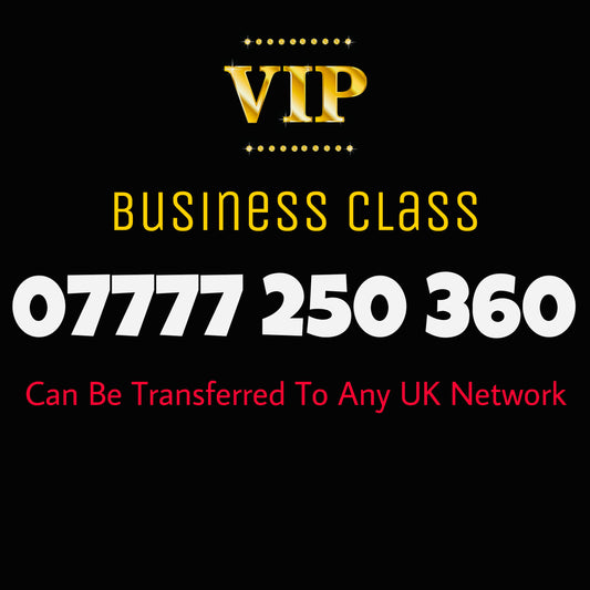 GOLD DIAMOND VIP PREMIUM EASY MEMORABLE MOBILE PHONE NUMBER SIM CARD 07777 250 360