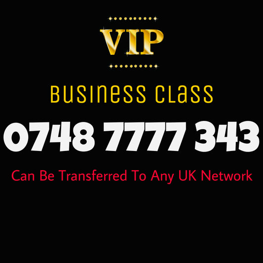 VIP Mobile Numbers – UK Gold Numbers : 0748 7777 343