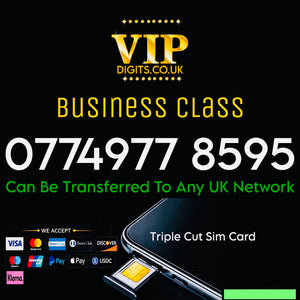 0774977 8595 Gold Diamond VIP Mobile Number – Double 77 Rare Pattern Easy-to-Remember Premium SIM