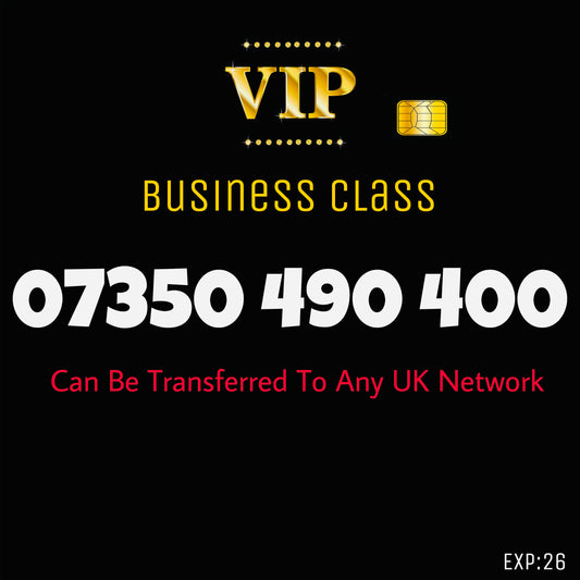 GOLD MOBILE PHONE SIM CARD EASY VIP MEMORABLE NUMBER DIAMOND PLATINUM 07350 490 400