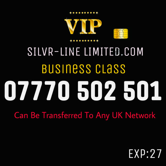 07770 502 501 PREMIUM UK MOBILE NUMBER – EASY-TO-REMEMBER & PERFECT FOR BUSINESS OR PERSONAL USE