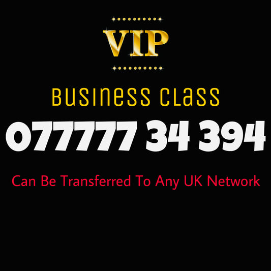 GOLD DIAMOND VIP PREMIUM EASY MEMORABLE MOBILE PHONE NUMBER SIM CARD 077777 34 394