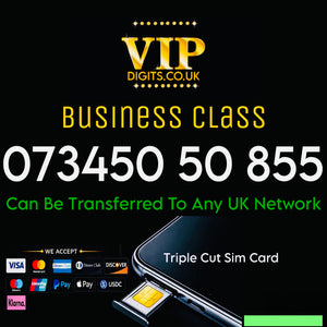 073450 50 855 Gold VIP Mobile Number UK – Fancy Premium Easy-to-Remember Luxury SIM Card