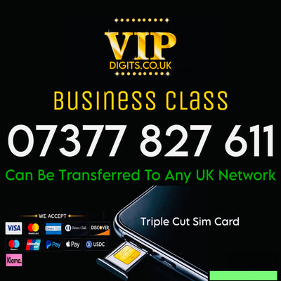 07377 827611 Gold Premium UK VIP Mobile Number – Easy To Remember Fancy Number