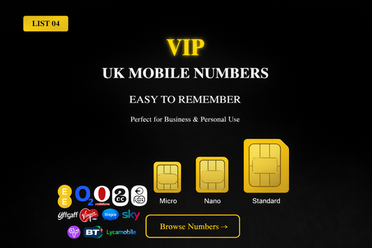 PREMIUM UK MOBILE NUMBER – EASY-TO-REMEMBER & PERFECT FOR BUSINESS OR PERSONAL USE LIST 4