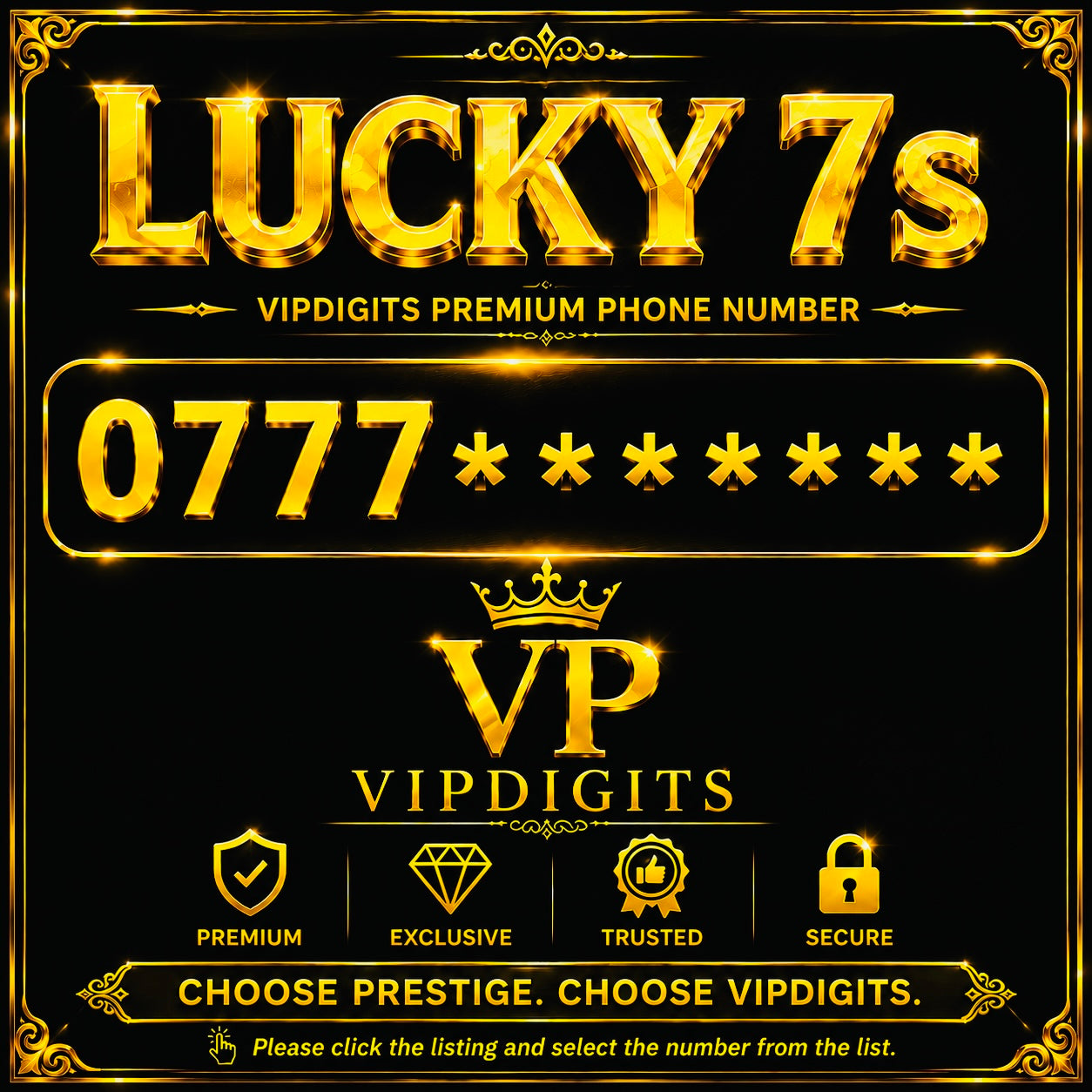 0777 VIP Gold Mobile Numbers UK – Rare Lucky 7 Premium SIM Cards for Business & Personal Use