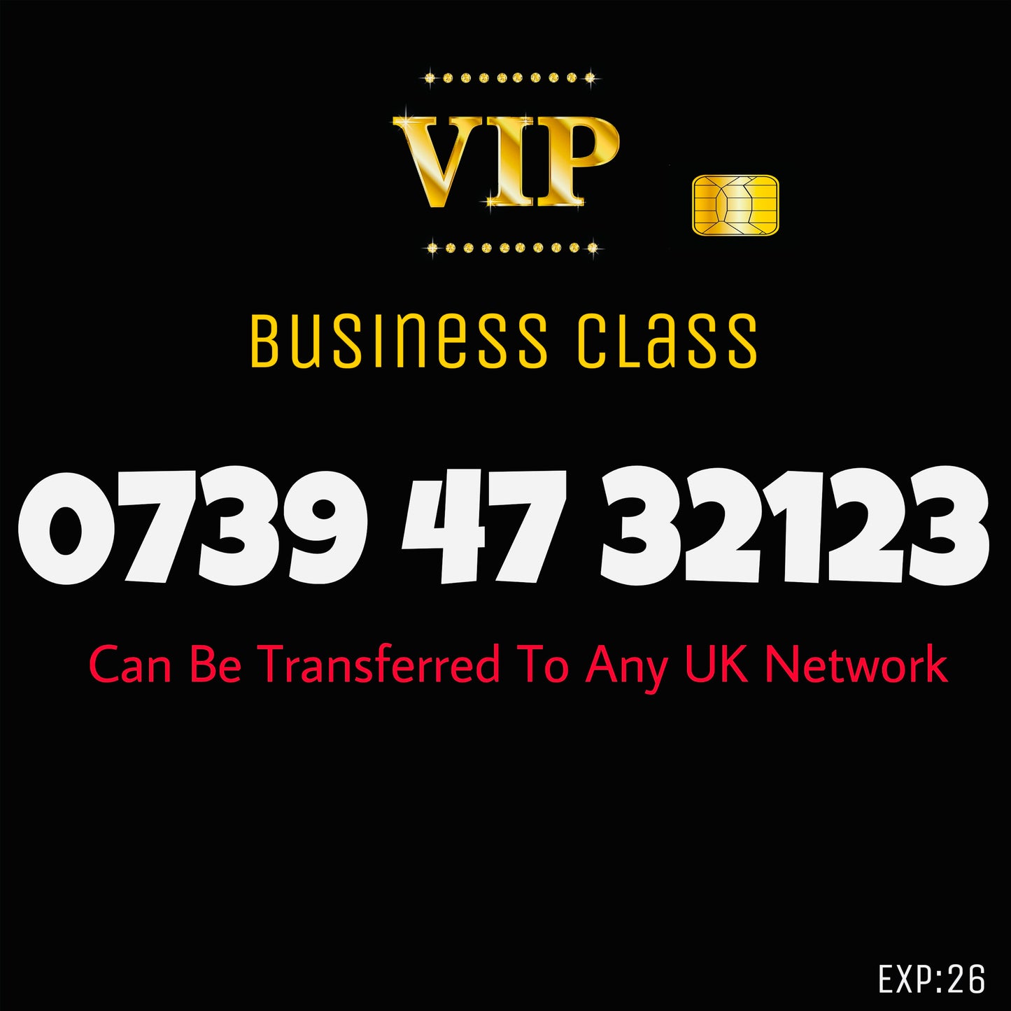 SIM CARD GOLD  BUSINESS/PERSONAL VIP EASY MEMORABLE MOBILE PHONE NUMBER: 0739 47 32123 DIAMOND PLATINUM