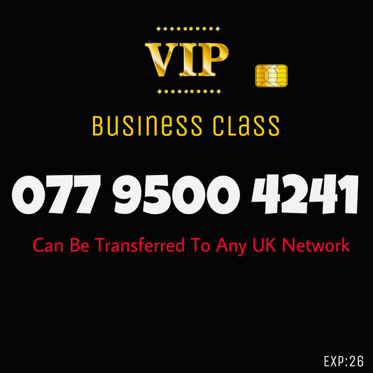 SIM CARD GOLD  BUSINESS/PERSONAL VIP EASY MEMORABLE MOBILE PHONE NUMBER 077 9500 42 41 DIAMOND PLATINUM