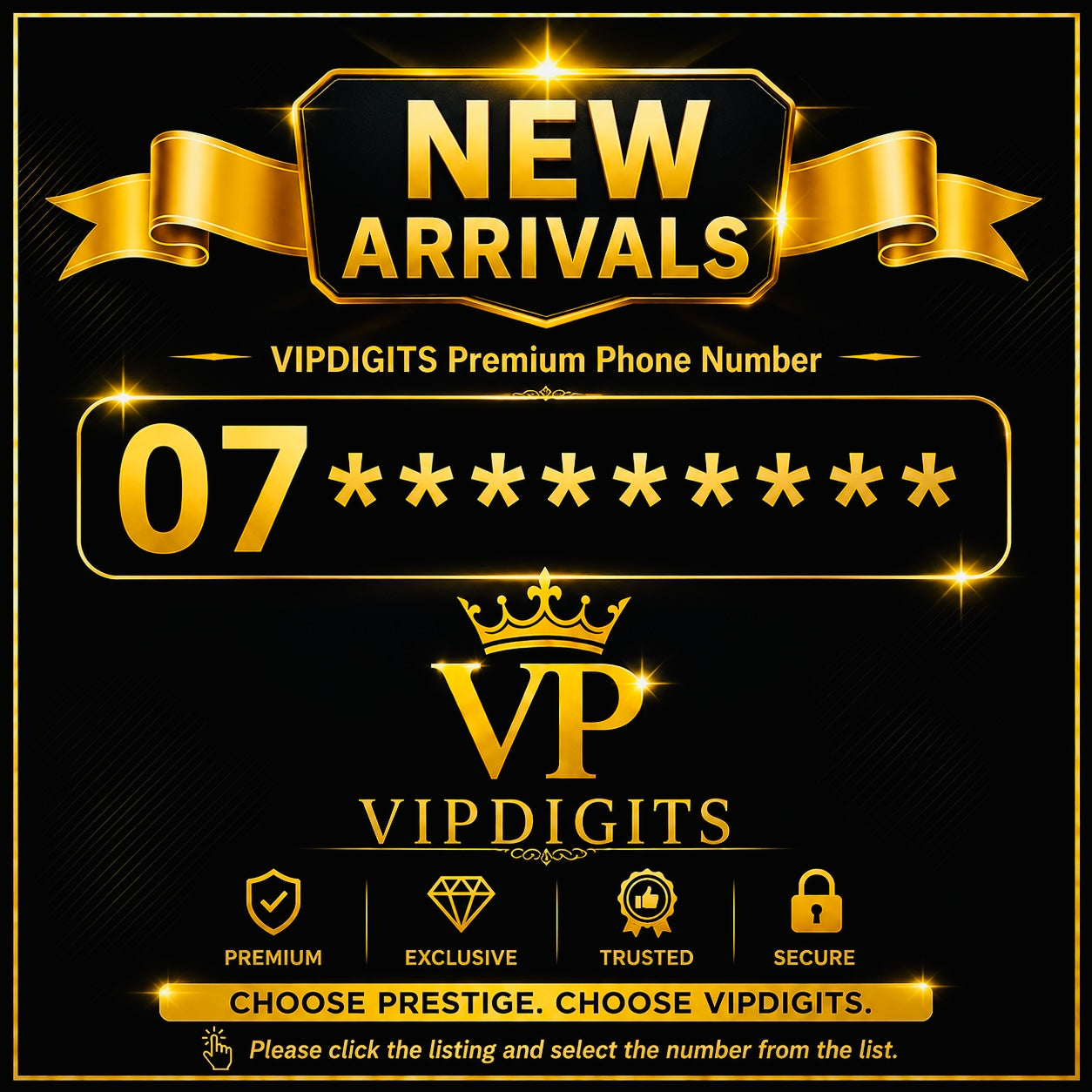 New Arrival Gold Phone Numbers UK | Premium VIP Mobile Numbers