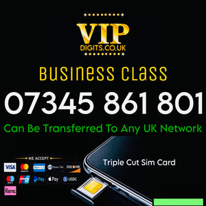 07345 861 801 Gold Diamond VIP Fancy Mobile Number – Premium Pattern Easy-to-Remember SIM