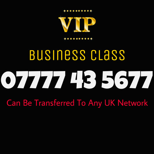 VIP GOLD MOBILE NUMBER BUSINESS CLASS EASY MEMORABLE PREMIUM SIM CARD 07777 43 5677