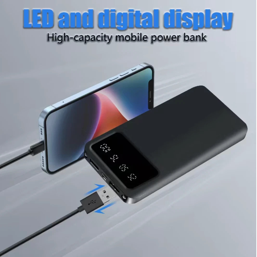 20000mAh Fast Charge Portable Power Bank High Capacity USB Phone Charger UK