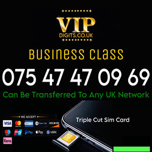 07547 470 969 O2 VIP Mobile Number UK – Exclusive Gold Premium Easy-to-Remember SIM Card