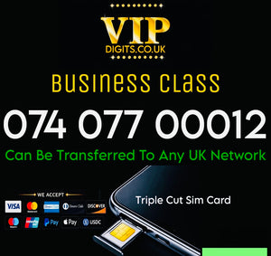 074 077 00012 Gold VIP Premium Mobile Number – Triple 000 Repeating Easy-to-Remember SIM
