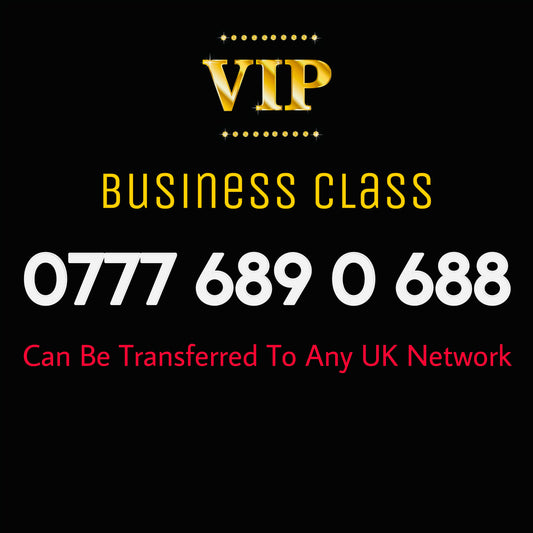 UK SIM CARD GOLD  BUSINESS/PERSONAL VIP EASY MEMORABLE MOBILE PHONE NUMBER 0777 689 0 688 DIAMOND PLATINUM