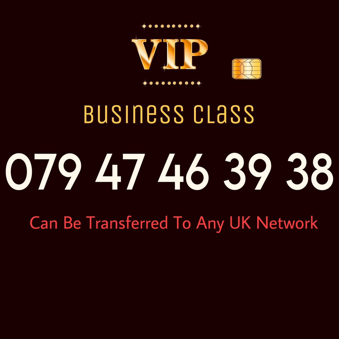GOLD PERSONAL/BUSINESS SIM CARD VIP EASY MEMORABLE MOBILE PHONE NUMBER 079 47 46 39 38
