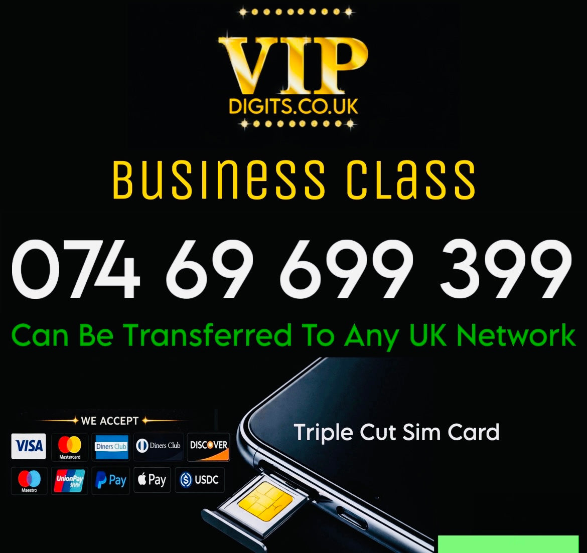 GOLD VIP EASY MEMORABLE SIM CARD MOBILE PHONE NUMBER | 074 69 699 399