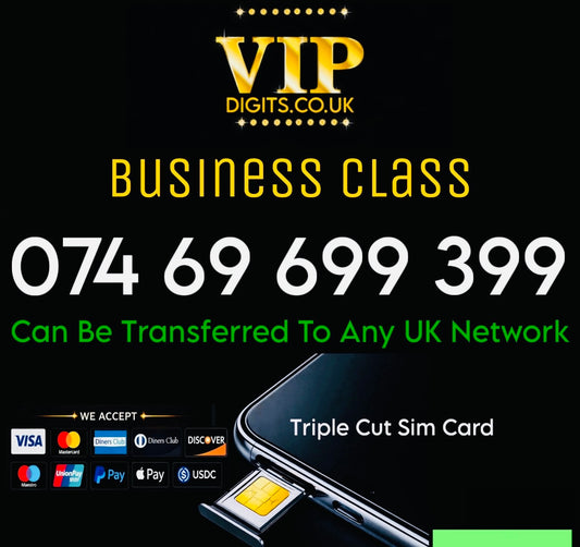 GOLD VIP EASY MEMORABLE SIM CARD MOBILE PHONE NUMBER | 074 69 699 399