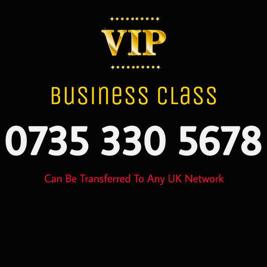 BUSINESS VIP GOLD SIM EASY MEMORABLE MOBILE PHONE NUMBER DIAMOND PLATINUM 0735 330 5678