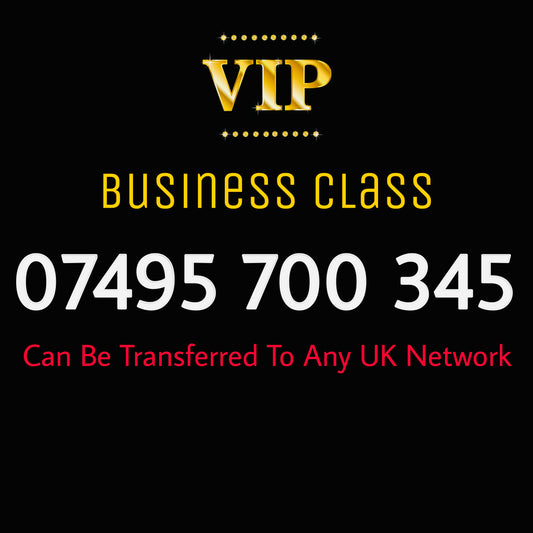 BUSINESS VIP GOLD SIM EASY MEMORABLE MOBILE PHONE NUMBER DIAMOND PLATINUM 07495 700 345
