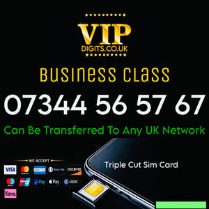 Fancy VIP Mobile Number – Easy to Remember Gold SIM | 07344 56 57 67