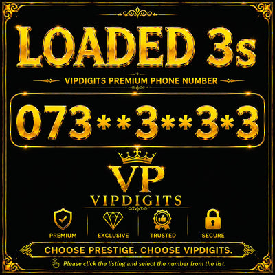 07 33333 Loaded 3s Gold VIP Mobile Numbers UK | Premium Business SIM Cards