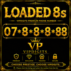 07 88888 Loaded 8s Gold VIP Mobile Numbers UK – Rare Luxury Easy-to-Remember Premium SIM Cards