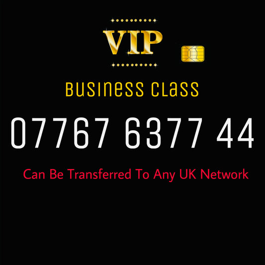 7777 GOLD MOBILE PHONE SIM CARD EASY VIP MEMORABLE NUMBER DIAMOND PLATINUM 07767 6377 44