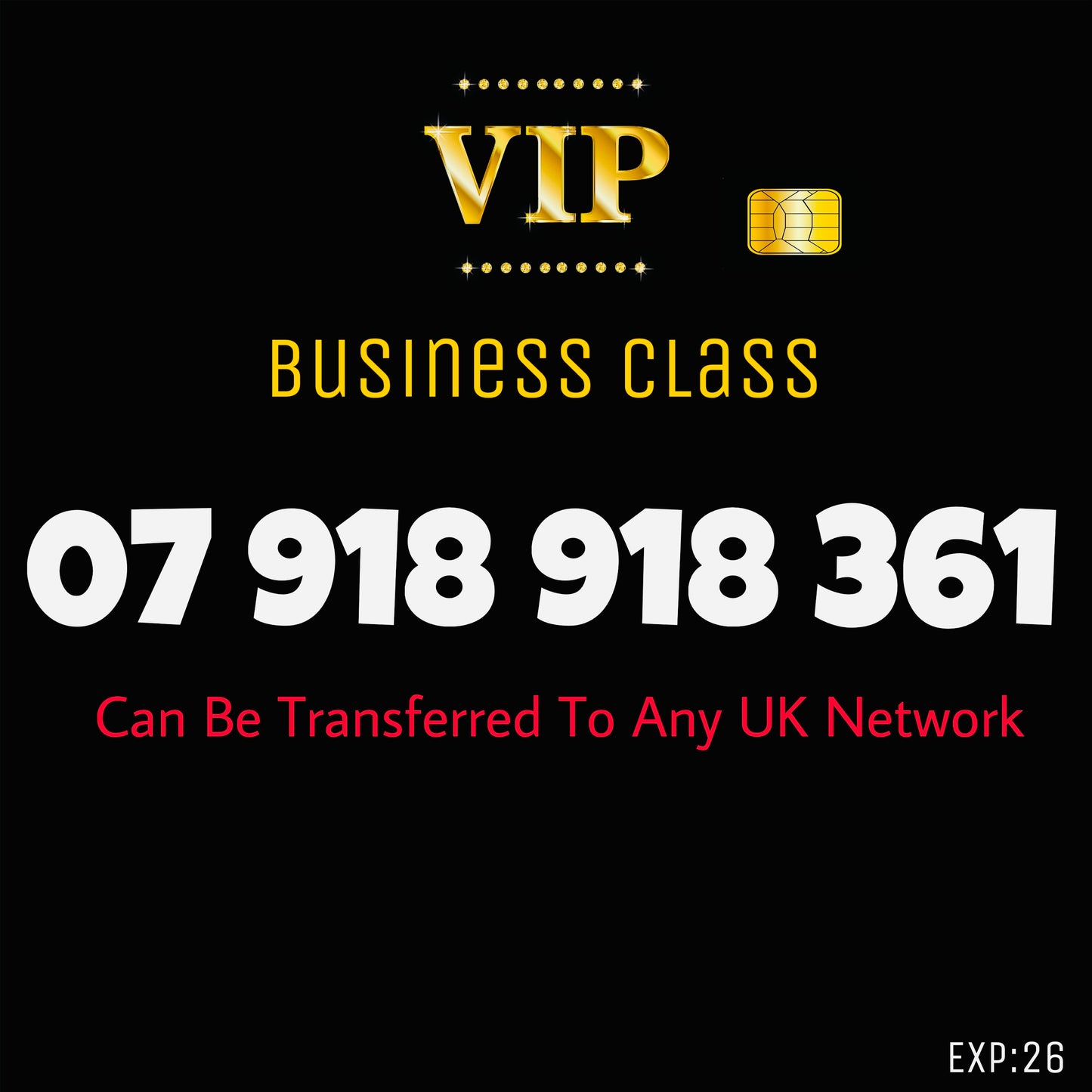 VIP UK Mobile Number – Premium, Easy-to-Remember, Golden Mobile Number 07 918 918 361