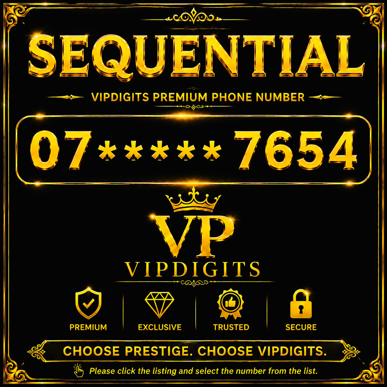 07 7654 Gold Phone Numbers UK – Buy Premium VIP Easy-to-Remember Mobile Numbers