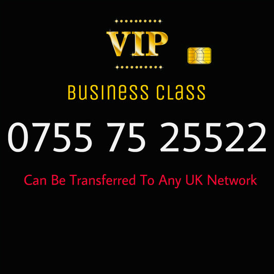 VIP GOLD MOBILE PHONE SIM CARD EASY VIP MEMORABLE NUMBER DIAMOND PLATINUM 0755 752 55 22