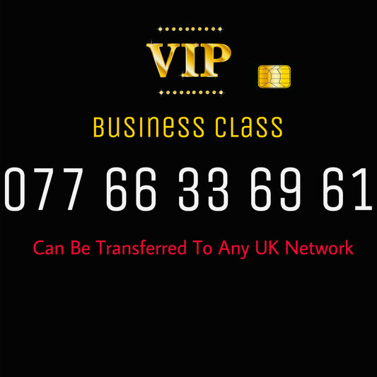 VIP GOLD MOBILE PHONE SIM CARD EASY VIP MEMORABLE NUMBER DIAMOND PLATINUM 077 66 33 69 61